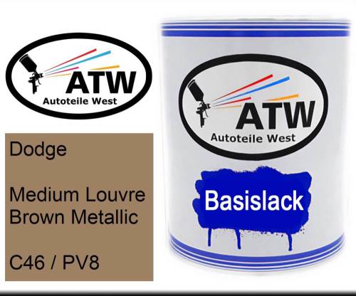 Dodge, Medium Louvre Brown Metallic, C46 / PV8: 1L Lackdose, von ATW Autoteile West.